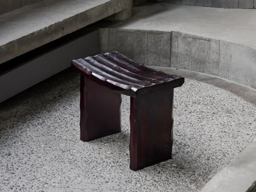 DESTROYERS BUILDERS SCULPTING ARCHETYPES CURVED STOOL W19.7" x D11.8" x H16.5"