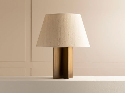 ECART PARIS CROISILLON TABLE LAMP / BRASS H20" × Ø13.5"