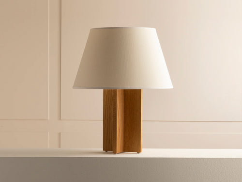 ECART PARIS CROISILLON TABLE LAMP / WOOD H20" × Ø13.5"