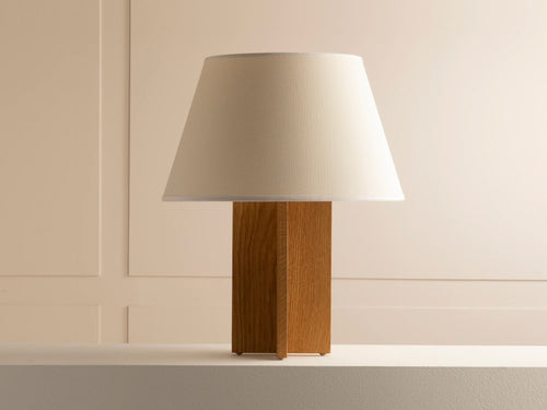 ECART PARIS CROISILLON TABLE LAMP / WOOD H20" × Ø13.5"