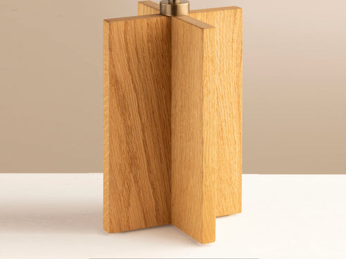 ECART PARIS CROISILLON TABLE LAMP / WOOD H20" × Ø13.5"