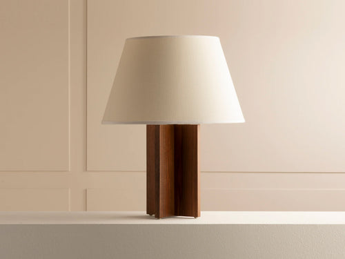 ECART PARIS CROISILLON TABLE LAMP / WOOD H20" × Ø13.5"
