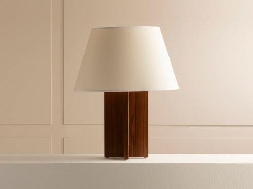 ECART PARIS CROISILLON TABLE LAMP / WOOD H20" × Ø13.5"