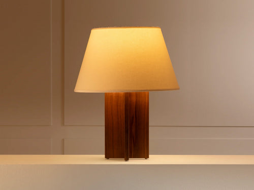 ECART PARIS CROISILLON TABLE LAMP / WOOD H20" × Ø13.5"