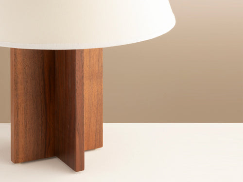 ECART PARIS CROISILLON TABLE LAMP / WOOD H20" × Ø13.5"