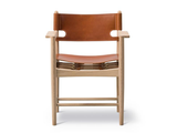 Load image into Gallery viewer, FREDERICIA SPANISH BORGE MOGENSEN DINING ARMCHAIR W25.39&quot; x D18.9&quot; x H33.27&quot; x SH18.11&quot;
