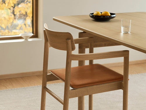 FREDERICIA CECILIE MANZ POST DINING ARMCHAIR 21.3" W x 19.5" D x 31.3" H