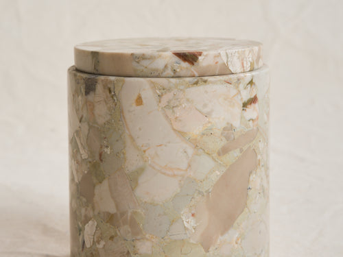 MICHAEL VERHEYDEN LARGE CONTAINER / BRECCIA ROMANA H6.5" x Ø6"