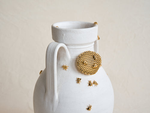 MARCANTONIO DE RERUM NATURA BEES VASE / 2 Ø10.5" x H20.2"