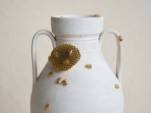 MARCANTONIO DE RERUM NATURA BEES VASE / 2 Ø10.5" x H20.2"