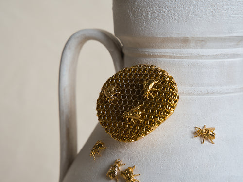 MARCANTONIO DE RERUM NATURA BEES VASE / 2 Ø10.5" x H20.2"