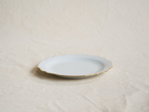 AUGARTEN BELVEDERE GOLD RIM SALAD PLATE Ø9.8"