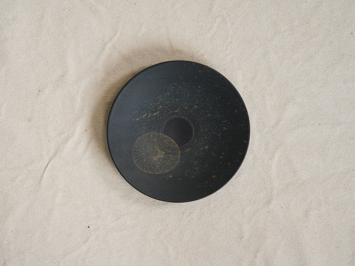 NORITAKE HOSHIKAGE COUPE B/B PLATE / BLACK Ø6.5"