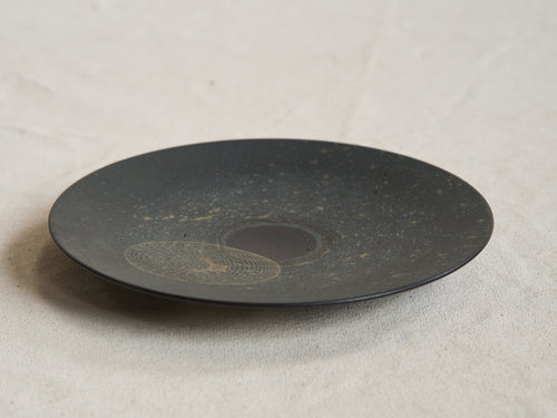 NORITAKE HOSHIKAGE COUPE B/B PLATE / BLACK Ø6.5"