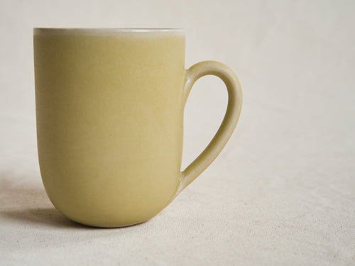 CECILE PREZIOSA LARGE CUP WITH HANDLE / LEMON H4.3" x Ø3.3"