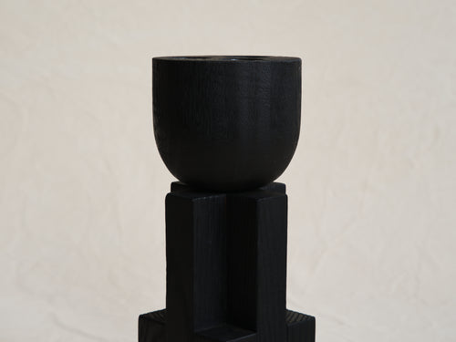 ARNO DECLERCQ GOBLET VASE / BLACK H15.8” x W5.2” x D5.2"