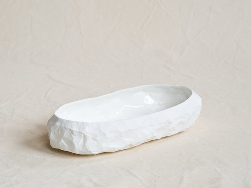 1882 Ltd MAX LAMB CROCKERY LARGE OBLONG BOWL / WHITE L15.3" X W7.9" X H3"