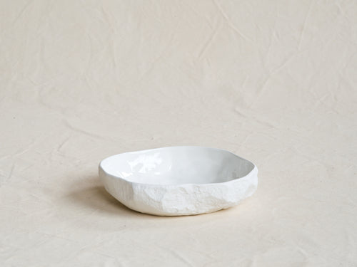 1882 Ltd MAX LAMB CROCKERY LARGE FLAT BOWL / WHITE Ø10" x H2.3"