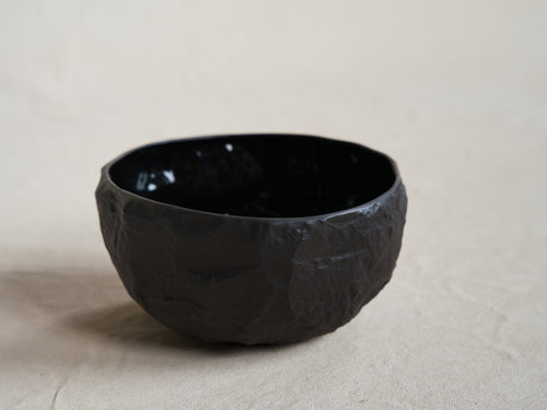 1882 Ltd MAX LAMB CROCKERY LARGE DEEP BOWL / BLACK BASALT Ø7" X H4"