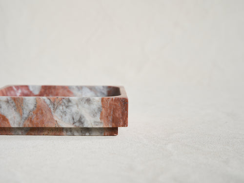 MICHAEL VERHEYDEN SMALL SQUARE TRAY / ROSSO FRANCIA L6" x W6" x H1.5"