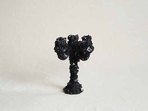 MARK STURKENBOOM OVERGROWN LARGE CRYSTAL CANDELABRA / ANTHRACITE  H16.5" x Ø13.8"