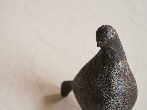 JULIE NELSON CHARCOAL PONTI BIRD XXXIII W9" x D4" x H12"