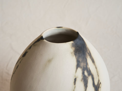 KATAYONE ADELI STAINED RAW SERIES II NO.2 OVAL VESSEL Ø9" x H14"