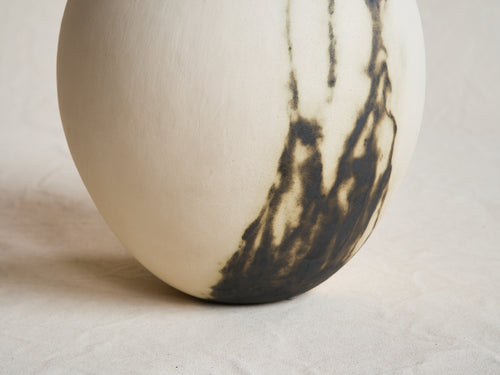 KATAYONE ADELI STAINED RAW SERIES II NO.2 OVAL VESSEL Ø9" x H14"