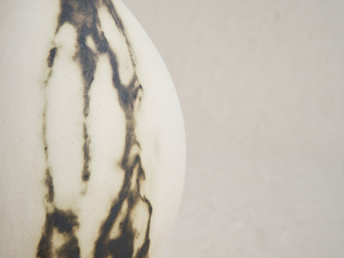 KATAYONE ADELI STAINED RAW SERIES II NO.2 OVAL VESSEL Ø9" x H14"