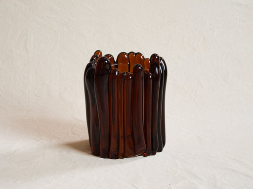 ALEXA LIXFELD ANTHO VASE / AMBER 0524 W11" x D11" x H13.4"