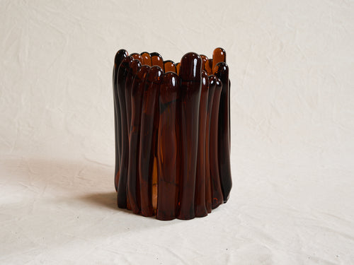 ALEXA LIXFELD ANTHO VASE / AMBER 0524 W11" x D11" x H13.4"