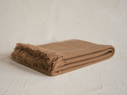 ALONPI KIRA CASHMERE THROW / TAUPE W71" x L53"