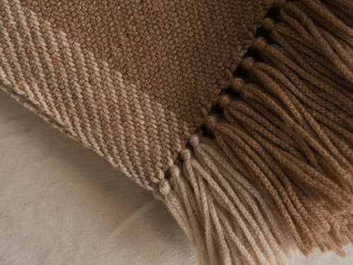 ALONPI KIRA CASHMERE THROW / TAUPE W71" x L53"