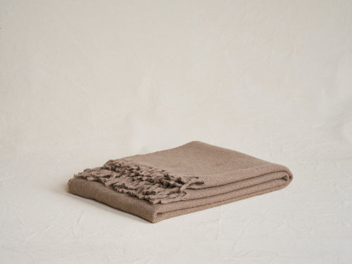 ALONPI LUCCA CASHMERE THROW / CAMEL L57" x W75"