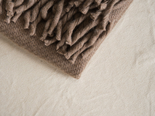 ALONPI LUCCA CASHMERE THROW / CAMEL L57" x W75"