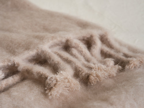 LENA REWELL MOHAIR THROW / BLUSH #307 51" X 71"