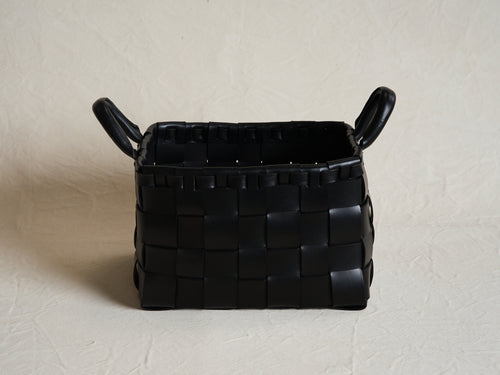 OSCAR MASCHERA CASTAGNO WOVEN BASKET MEDIUM / BLACK L15.75 x W11.8" x H9.84"