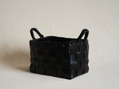 OSCAR MASCHERA CASTAGNO WOVEN BASKET MEDIUM / BLACK L15.75 x W11.8" x H9.84"