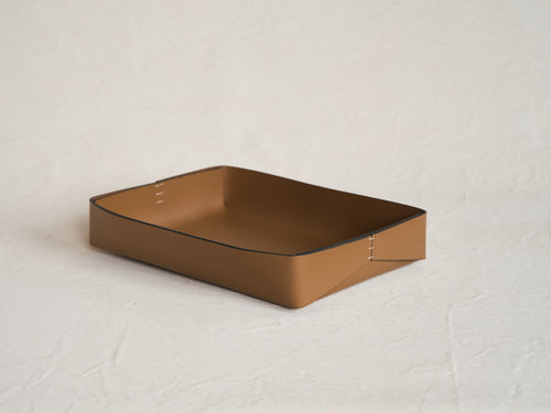 OSCAR MASCHERA MEDIUM LEATHER LETTER TRAY / SOLE L14” x W10” x H2.5"