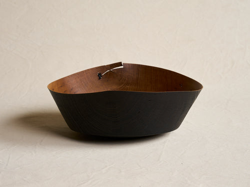 MOSS STUDIO EBONIZED BOWL LIO.16 Ø16.54“ x H5.51“