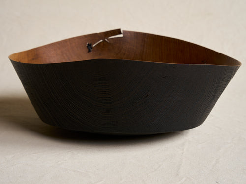 MOSS STUDIO EBONIZED BOWL LIO.16 Ø16.54“ x H5.51“