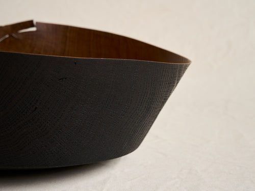 MOSS STUDIO EBONIZED BOWL LIO.16 Ø16.54“ x H5.51“