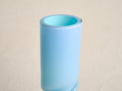 AVRAM RUSU STUDIO CRUSHED VASE LARGE / LIGHT BLUE Ø5" x H18"