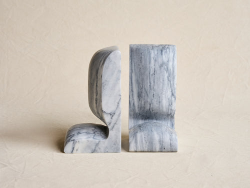 COLLECTION PARTICULIÈRE CHRISTOPHE DELCOURT SLO BOOKENDS / WHITE ACQUATICO H10" x W5.5" x D4.75"