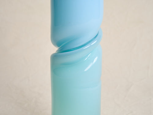 AVRAM RUSU STUDIO CRUSHED VASE LARGE / LIGHT BLUE Ø5" x H18"