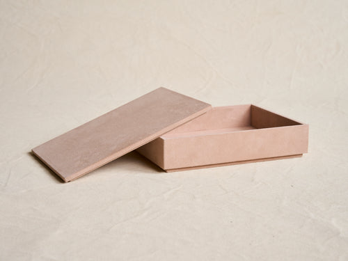 MICHAËL VERHEYDEN SUEDE LETTER BOX / NUAGE W9.8" x H2.4" x D7.5"