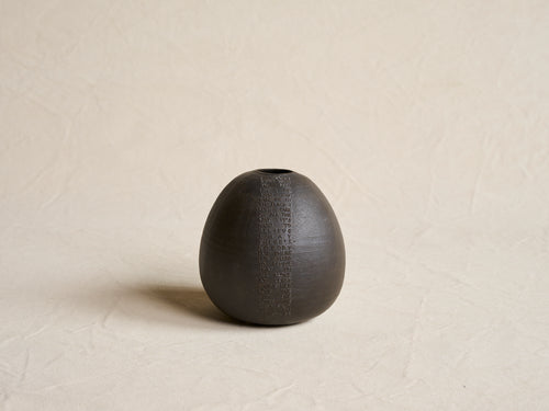 MARIE MARTIN 'UNDER THE BRIDGE' VASE Ø6" x H6.3"