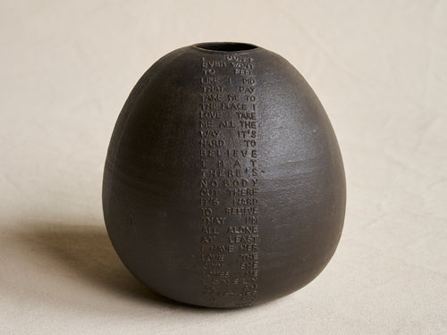 MARIE MARTIN 'UNDER THE BRIDGE' VASE Ø6" x H6.3"