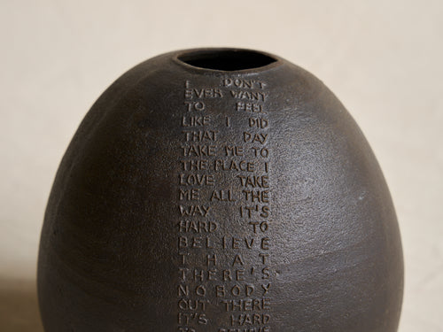 MARIE MARTIN 'UNDER THE BRIDGE' VASE Ø6" x H6.3"