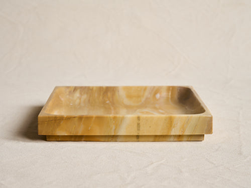 MICHAËL VERHEYDEN SQUARE TRAY LARGE / GIALLO SIENA L10” x W10" x H1.5”